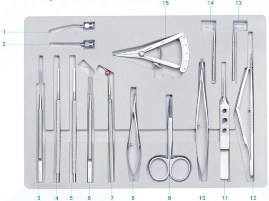 眼内レンズの注入のために置かれるSYX9 Microsurgeryの器械